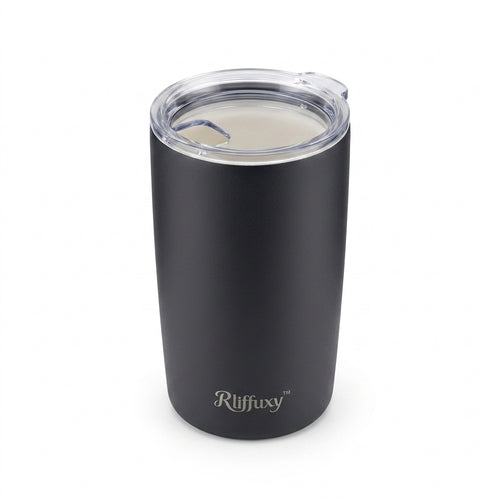 Rliffuxy™ Deskline 16 oz Ceramic-Lined Insulated Tumbler – Modern Office Coffee Cup with Sip Lid